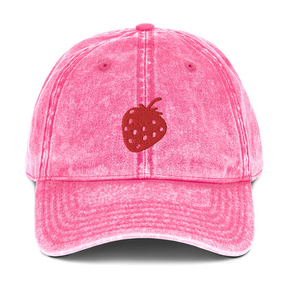 Vintage Cotton Twill Cap Strawberry