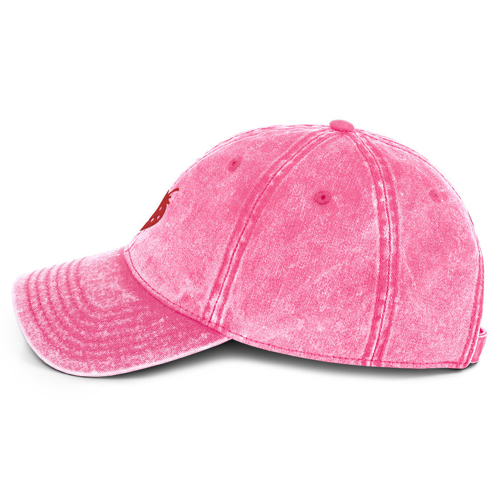 Vintage Cotton Twill Cap Strawberry