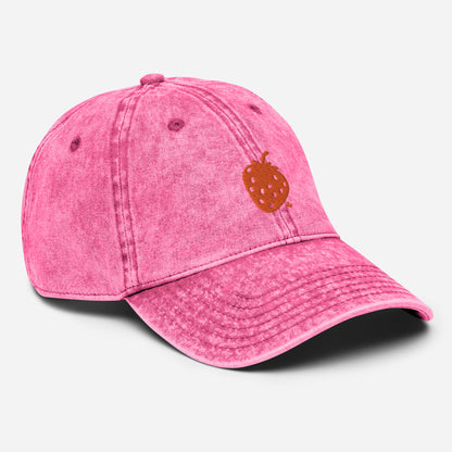 Vintage Cotton Twill Cap Strawberry